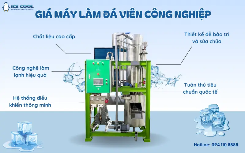 Giá máy làm đá viên công nghiệp