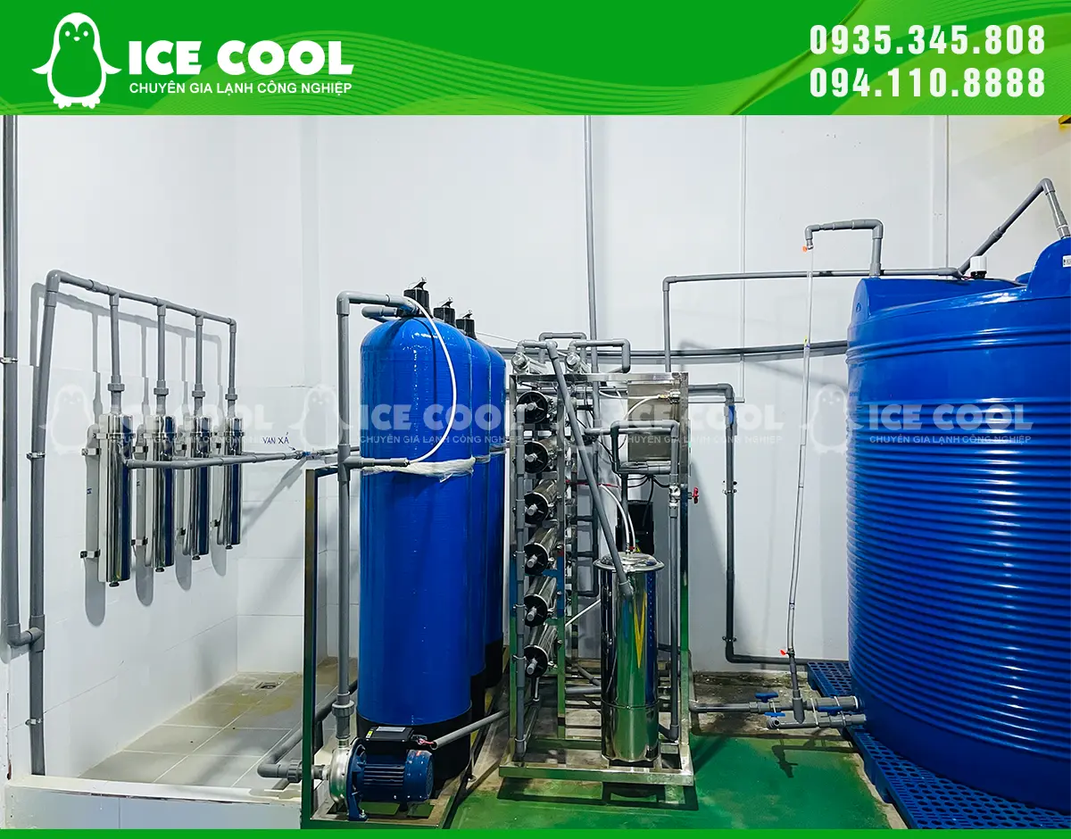 Hệ thống lọc nước của máy đá viên ICE COOL