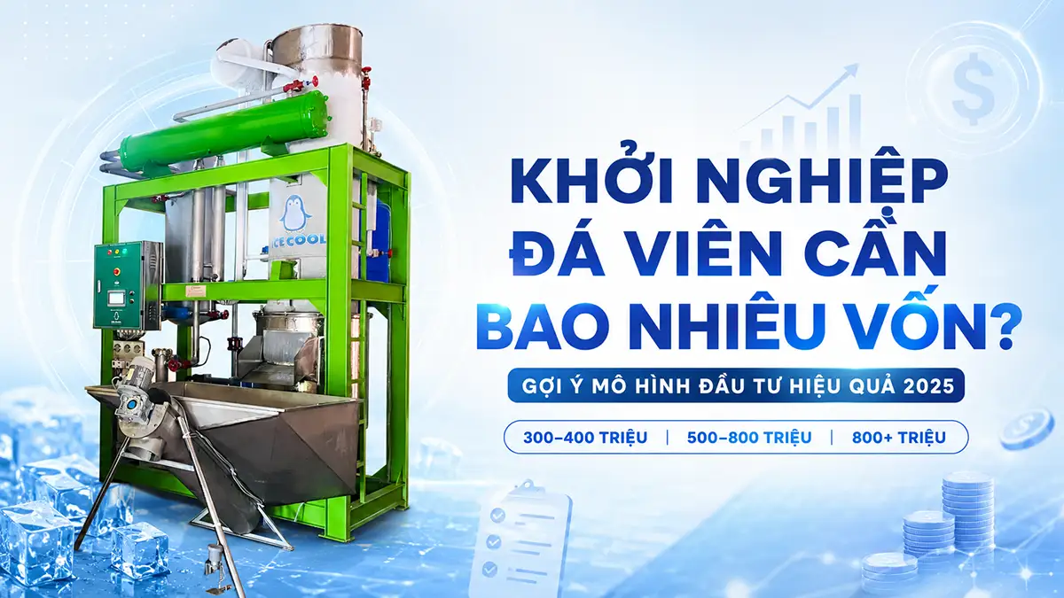Cần bao nhiêu vốn để bắt đầu kinh doanh đá viên? Gợi ý mô hình đầu tư hiệu quả năm 2025