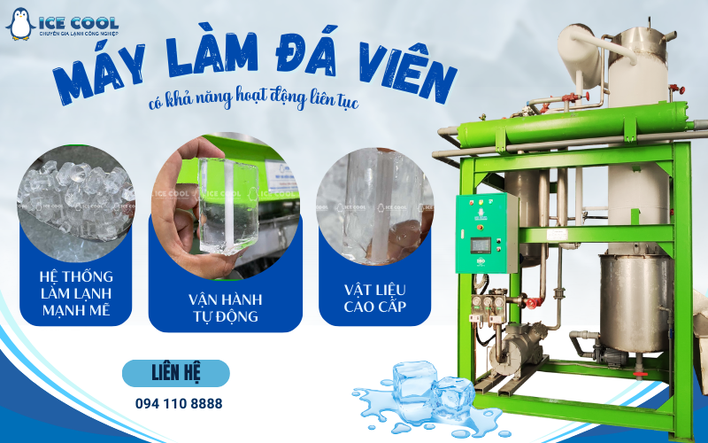 Hiệu quả kinh doanh khi đầu tư máy làm đá viên có khả năng hoạt động liên tục