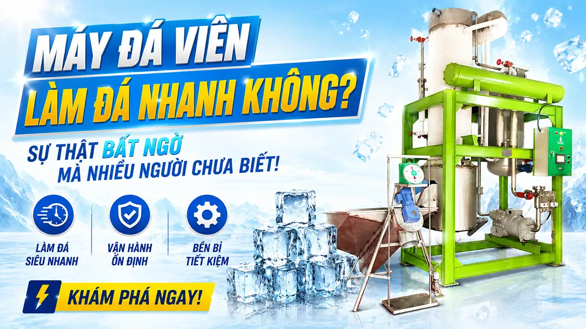 Máy đá viên làm đá nhanh không?