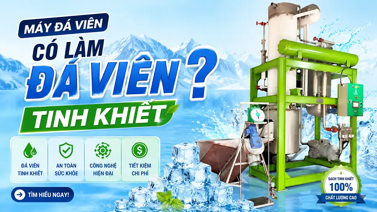 Máy đá viên có làm đá viên tinh khiết không?