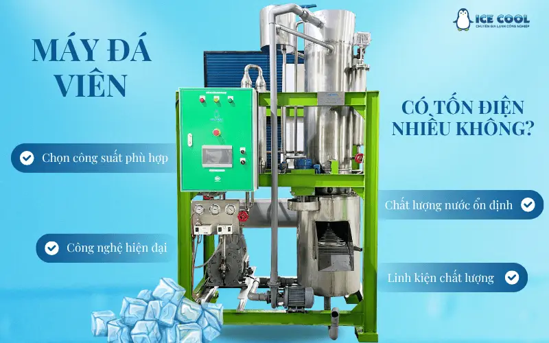 Máy đá viên có tốn điện nhiều không?