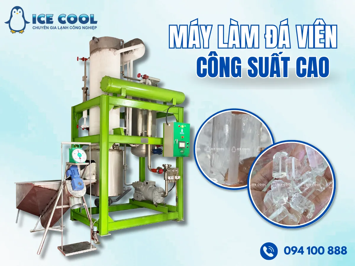 Máy đá viên công suất cao - xu hướng đầu tư hiện đại