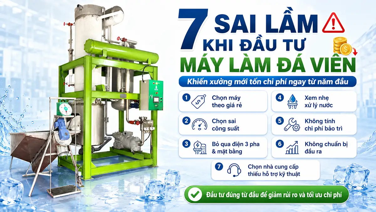 Sai lầm khi đầu tư máy làm đá viên