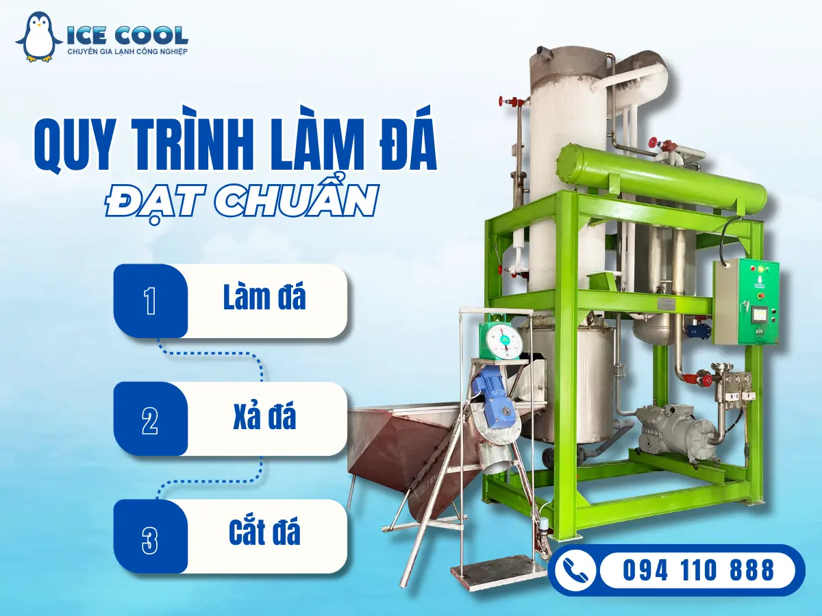 Quy trình làm đá của máy đá viên