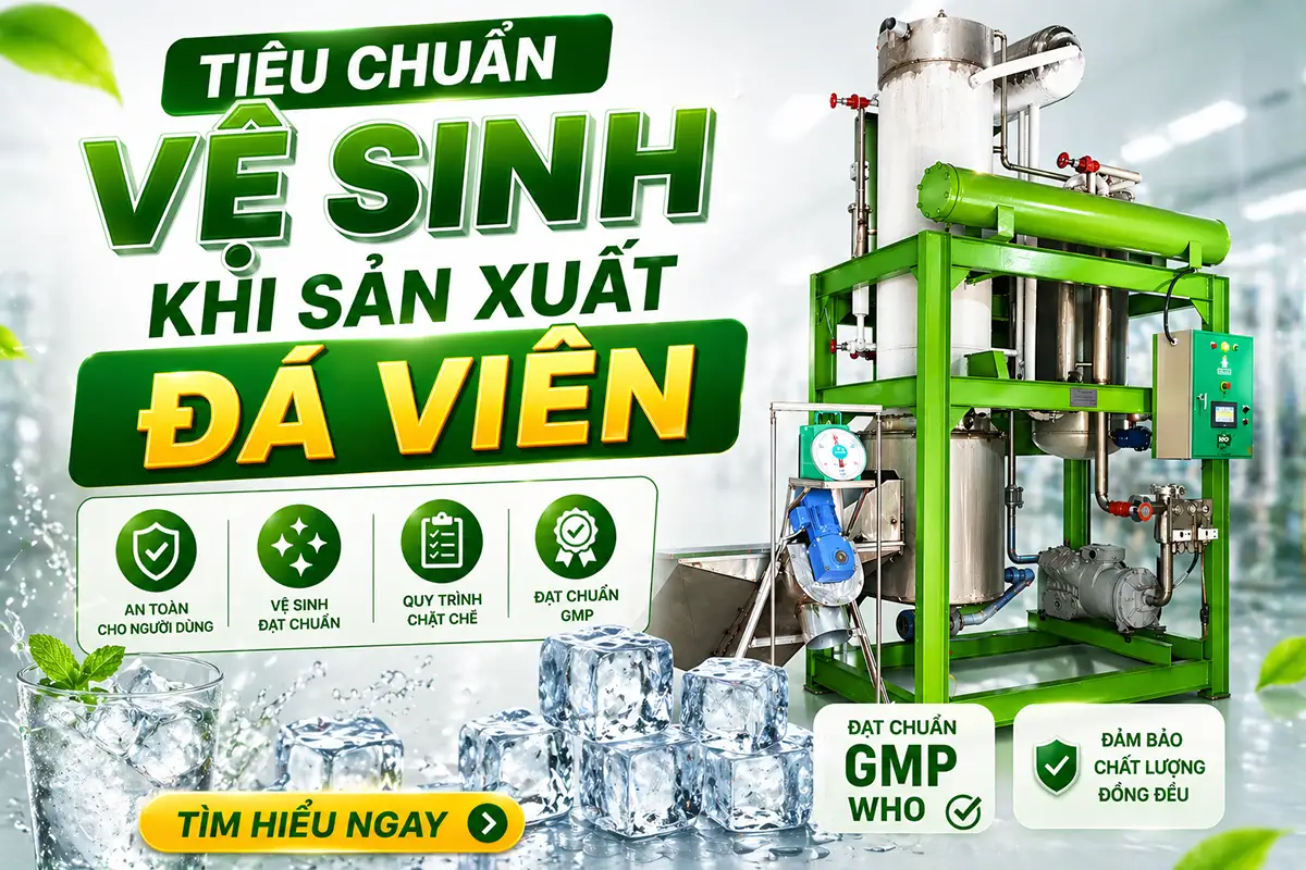 Điều kiện pháp lý và tiêu chuẩn vệ sinh khi sản xuất đá viên bạn cần biết trước khi mở xưởng