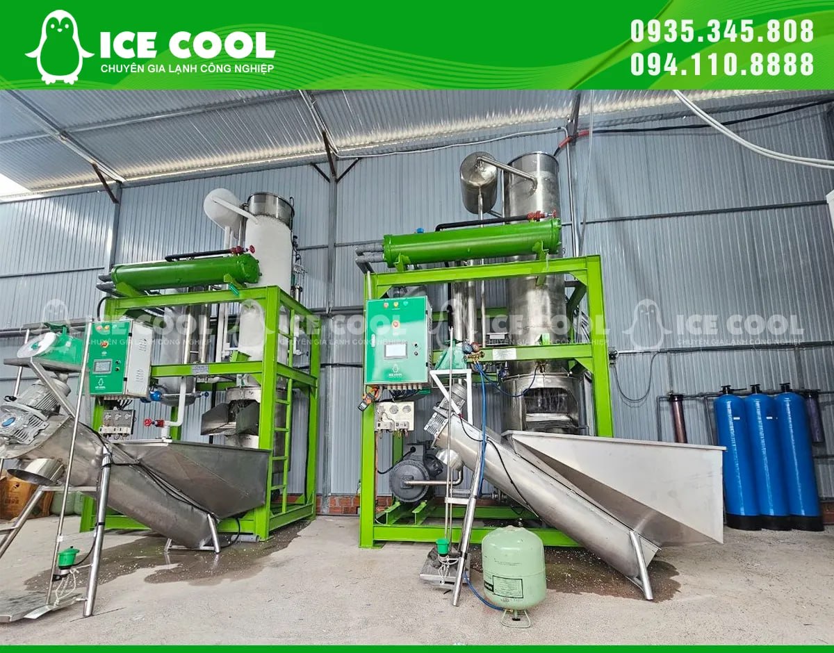 ICE COOL cung cấp 2 máy đá viên công suất vừa đến Lâm Đồng cho khách hàng