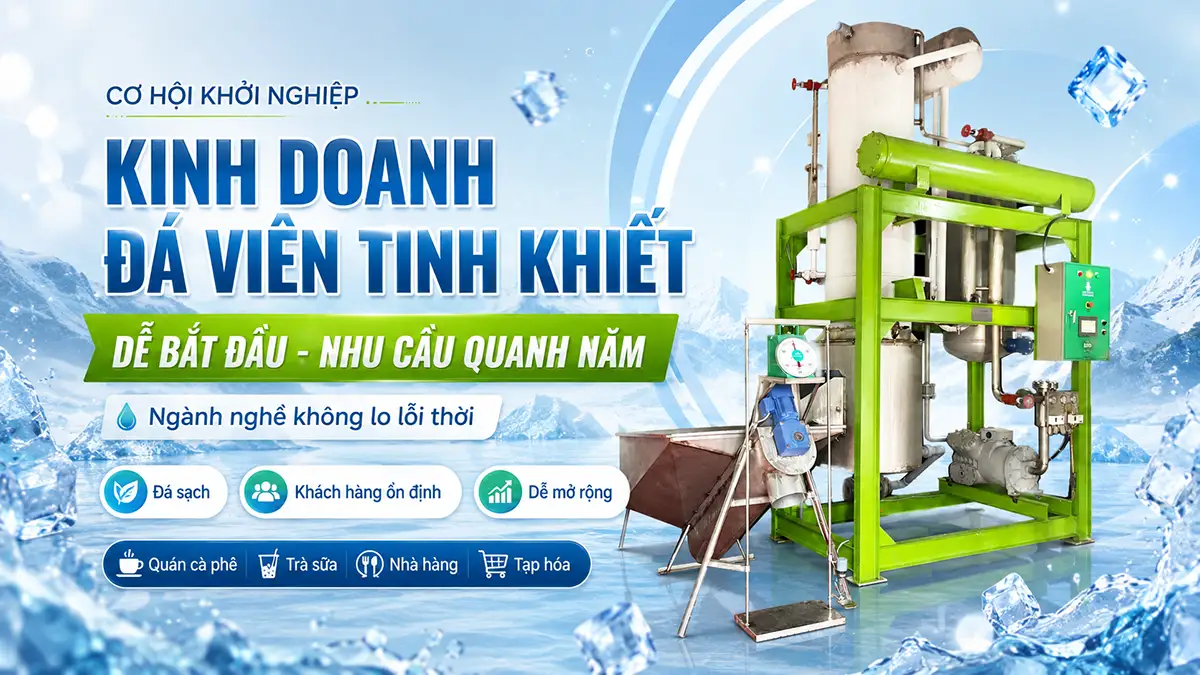 Kinh doanh đá viên tinh khiết: Ngành nghề không bao giờ sợ lỗi thời
