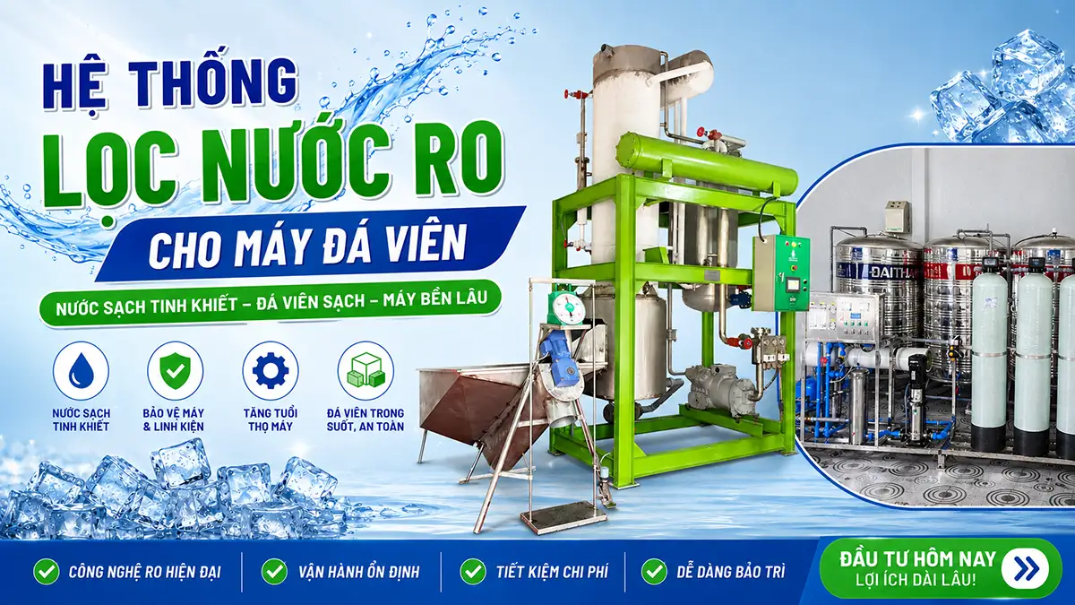 Hệ thống lọc nước RO cho máy đá viên