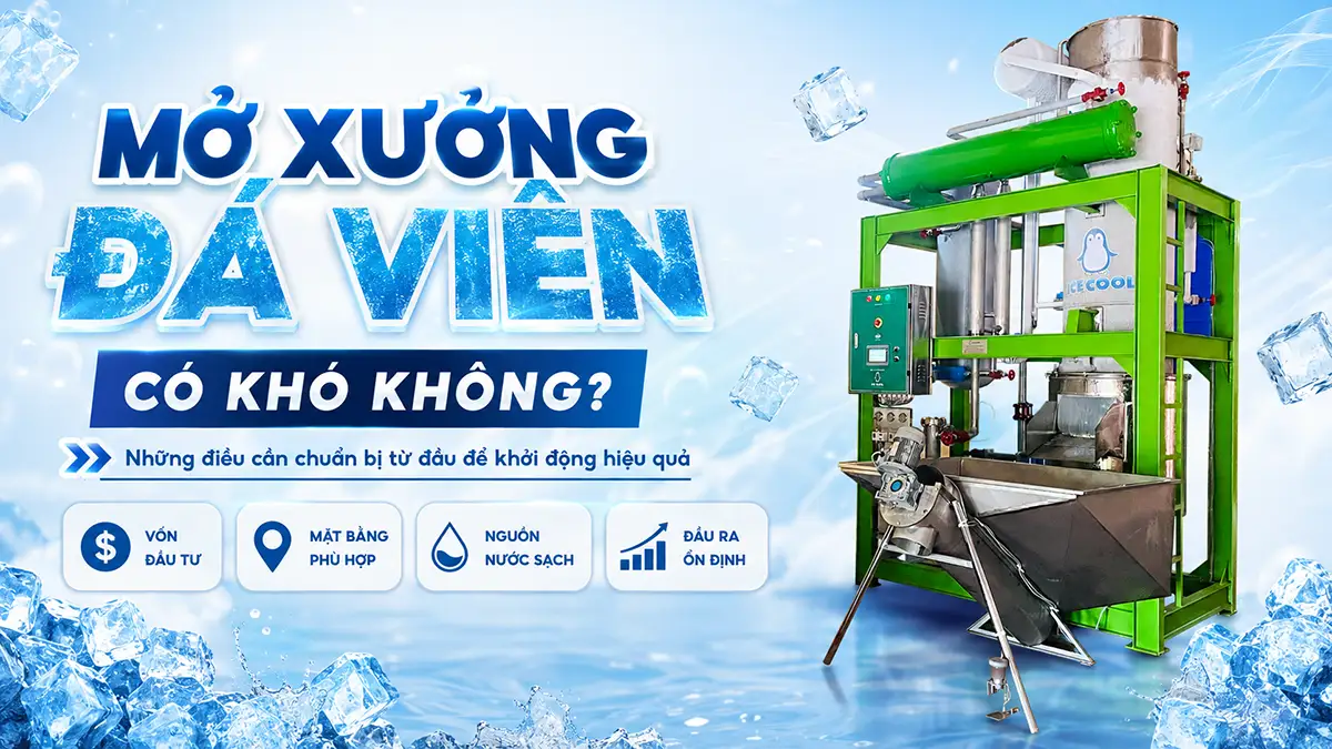 Mở xưởng đá viên có dễ không? Những điều cần chuẩn bị từ đầu
