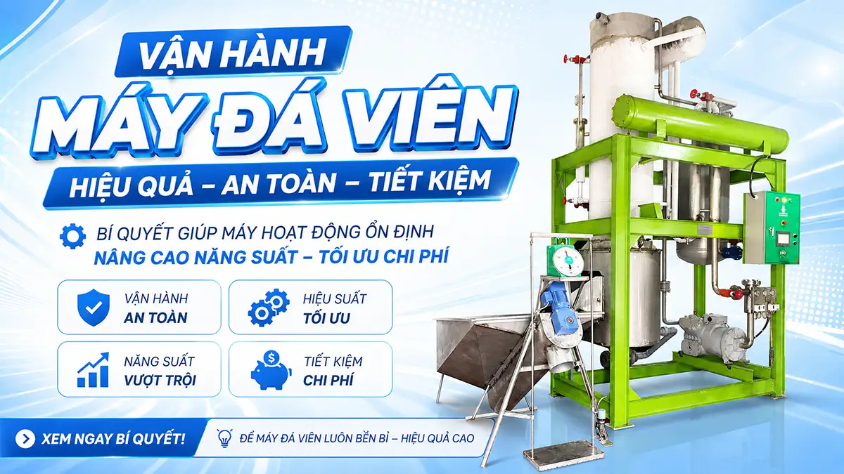 Vận hành máy đá viên hiệu quả với mức điện năng thấp