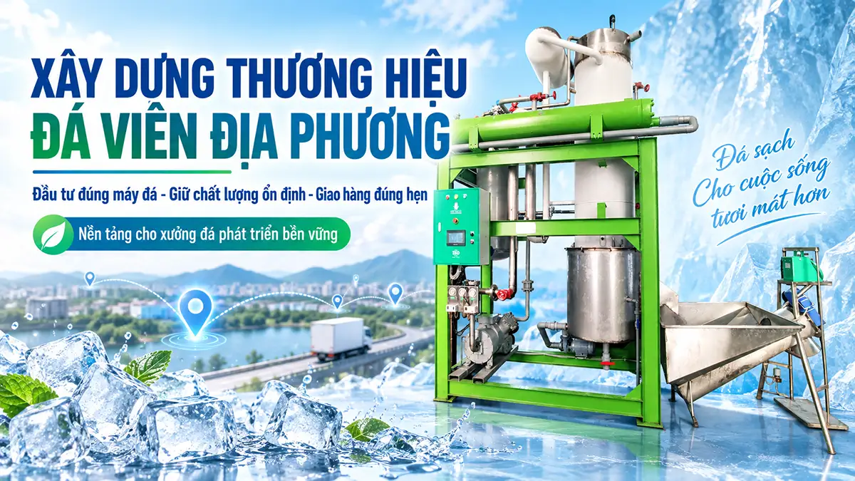 Hành trình xây dựng thương hiệu đá viên địa phương và bài toán đầu tư máy đá